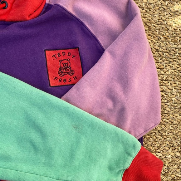 Teddy Fresh Colorblock Purple Skater Hoodie - Picture 6 of 6